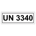 Gefahrzettel mit UN 3340, in verschiedenen Größen