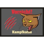 Türmatte Fußmatte mit Motiv/Spruch "Kampfkatze"