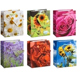 TSI 12er Pack Geschenktüte klein ca. 11 x 6,5 x 14 cm BLUMENMIX