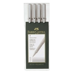 Faber-Castell Tintenschreiber ECCO PIGMENT - 4er Set (0,1/0,3/0,5/0,7 mm)