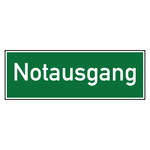 Rettungszeichen Notausgang Folie 300 x 105 mm Einzeletikett