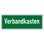 Rettungszeichen Verbandkasten Folie 210 x 74 mm Einzeletikett