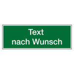 Rettungszeichen mit Text nach Wunsch