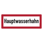 Feuerwehrzeichen Hauptwasserhahn DIN 4066