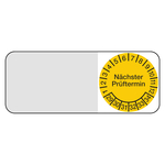 Kabelpr&uuml;fplaketten Gelb "N&auml;chster Pr&uuml;ftermin" Jahr 2029 Folie 50 x 20 mm 5 St&uuml;ck/Bogen