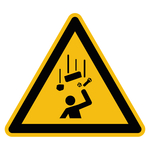 Warnzeichen "Warnung vor herabfallenden Gegenständen" DIN EN ISO 7010-W035