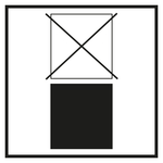 Verpackungskennzeichen Bitte nicht stapeln, Weiß mit Rand, 100 x 100 mm