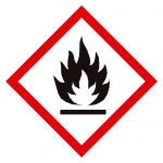 GHS-Symbol 02 Flamme - entzündbare Stoffe 25 mm x 25 mm 100er Rolle