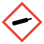 GHS-Symbol 04 Gasflasche - unter Druck stehende Gase 50 mm x 50 mm 100er Rolle