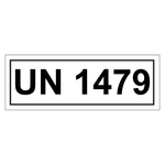 Gefahrzettel mit UN 1479, in verschiedenen Größen