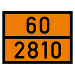 Warntafel 60 2810, orange, 400 x 300 mm in verschiedenen Materialien