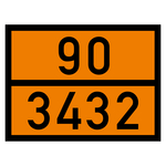 Warntafel 90 3432, orange, 400 x 300 mm in verschiedenen Materialien