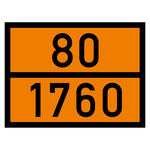 Warntafel 80 1760, orange, 400 x 300 mm in verschiedenen Materialien