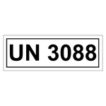Gefahrzettel mit UN 3088, Folie, 140 x 55 mm, 500 St&uuml;ck/Rolle