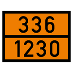 Warntafel 336 1230, orange, Folie, 400 x 300 mm, Einzeletikett