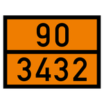 Warntafel 90 3432, orange, Folie, 400 x 300 mm, Einzeletikett