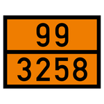 Warntafel 99 3258, orange, Folie, 400 x 300 mm, Einzeletikett