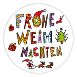 Weihnachtsaufkleber rund "Frohe Weihnachten" 40 mm 100er Rolle