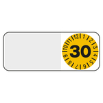 Kabelprüfplakette gelb 50 x 20 mm 2030 aus Folie selbstklebend 5 Stück/Bogen