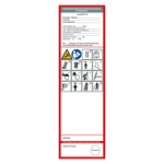 Grundplakette weiß "Sicherheitskennzeichnung und Gebrauchsanweisung für Anlegeleitern" nach DIN EN 131 Folie 65 x 225 mm