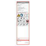Grundplakette wei&szlig; "Sicherheitskennzeichnung und Gebrauchsanweisung f&uuml;r mobile Podestleitern" nach DIN EN 131 Folie 65 x 225 mm