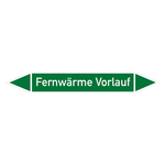 Rohrleitungskennzeichen Fernwärme Vorlauf Folie selbstklebend 15 x 100 mm
