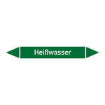 Rohrleitungskennzeichen Heißwasser Folie selbstklebend 15 x 100 mm