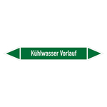 Rohrleitungskennzeichen Kühlwasser Vorlauf Folie selbstklebend 15 x 100 mm