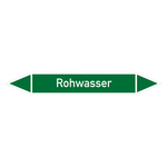Rohrleitungskennzeichen Rohwasser Folie selbstklebend 26 x 187 mm