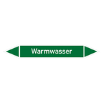 Rohrleitungskennzeichen Warmwasser