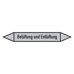 Rohrleitungskennzeichen Belüftung und Entlüftung