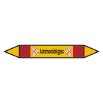 Rohrleitungskennzeichen Ammoniakgas Folie selbstklebend 26 x 187 mm