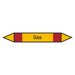 Rohrleitungskennzeichen Gas Folie selbstklebend 15 x 100 mm