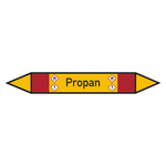 Rohrleitungskennzeichen Propan