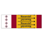 Rohrleitungskennzeichen Wasserstoff für Rohrleitungen ab Ø 10 mm (3/8 Zoll), Folie selbstklebend 105 mm x 33 m auf Rolle