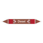 Rohrleitungskennzeichen Diesel Folie selbstklebend 100 x 15 mm
