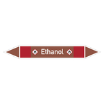 Rohrleitungskennzeichen Ethanol Folie selbstklebend 37 x 270 mm