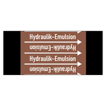 Rohrleitungskennzeichen Hydraulik-Emulsion für Rohrleitungen ab Ø 10 mm (3/8 Zoll), Folie selbstklebend 90 mm x 33 m auf Rolle