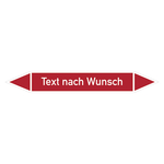 Rohrleitungskennzeichen Dampf - Text nach Wunsch Folie selbstklebend 187 x 26 mm