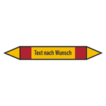 Rohrleitungskennzeichen Brennbare Gase - Text nach Wunsch Folie selbstklebend 270 x 37 mm