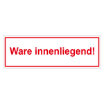 Paketaufkleber Ware innenliegend Weiß Folie 75 x 25 mm 500 Stück/Rolle
