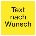 Qualitätsaufkleber mit Text nach Wunsch, Gelb, Haftpapier, 40 x 40 mm, Quadratisch, 500 Stück/Rolle