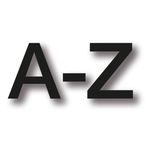 Buchstaben A - Z Folie selbstklebend Schwarz 75 mm