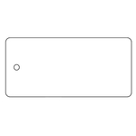 Kollianhänger Weiß aus PVC mit einem Stanzloch 130 x 74 mm, 1000 Stück/Pack