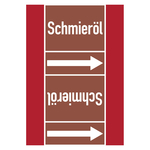 Rohrleitungskennzeichen Schmieröl für Rohrleitungen ab Ø 50 mm (2 Zoll), Folie selbstklebend 105 mm x 33 m auf Rolle