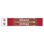Rohrleitungskennzeichen Ethanol für Rohrleitungen ab Ø 10 mm (3/8 Zoll), Folie selbstklebend 105 mm x 33 m auf Rolle