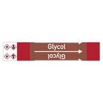 Rohrleitungskennzeichen Glycol für Rohrleitungen ab Ø 10 mm (3/8 Zoll), Folie selbstklebend 105 mm x 33 m auf Rolle