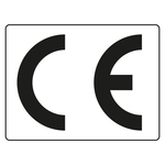 CE-Kennzeichen transparent/schwarz Größe (BxH) 40 x 30 mm, 10 Stück/Bogen