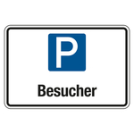 Parkplatzschild "Besucher" Aluminium Verbund 2 mm, 300 x 200 mm