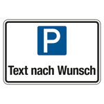 Parkplatzschild "Text nach Wunsch" Aluminium Verbund 2 mm, 300 x 200 mm